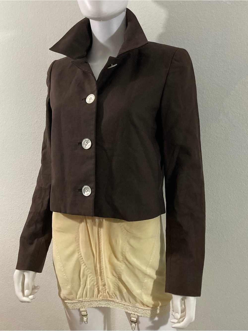 Ralph Lauren Black Label Cropped Brown Jacket